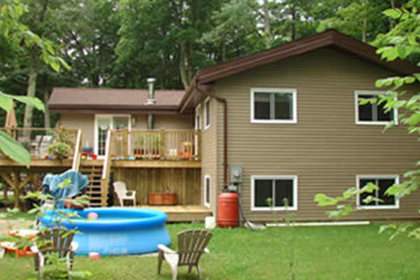 Two story and wrap around deck